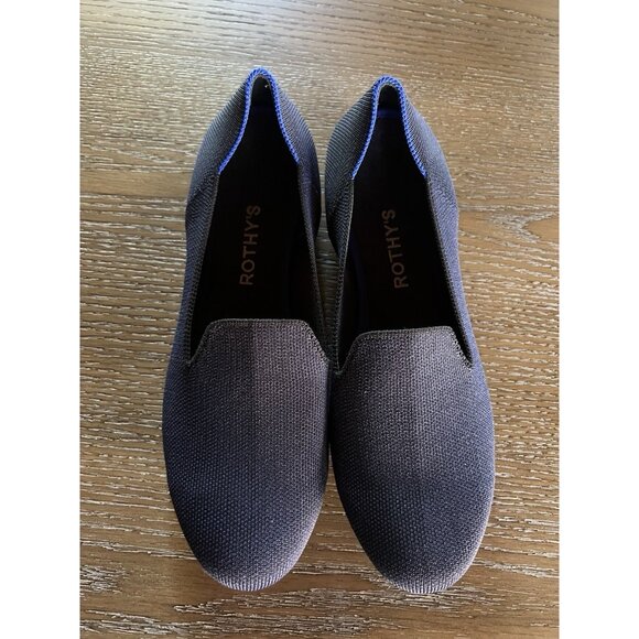 Rothy's The Loafer Classic Navy Knit Fabric Slip On Flats Women’s US 8.5 - Picture 4 of 15